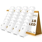 LED Closet Light Motion Activated, Under Cabinet Lights, Homelife Motion Sensor LED Lights, Stick-on Anywhere Battery Operated 18 LED Motion Sensor Night Light for Closet Hallway Stairway (4 Pack)