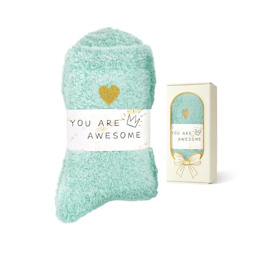 Image of American Trends Coral Fleece Cloud Fuzzy Socks Ultra-Soft Warm Sleep Socks Cozy Unisex Self-Care Gifts Boo Basket Stuffers