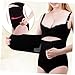 WATIIFUFU Postpartum Belly Wrap for Women Adjustable Abdominal Binder Girdle Belt for Postnatal Black Fits All