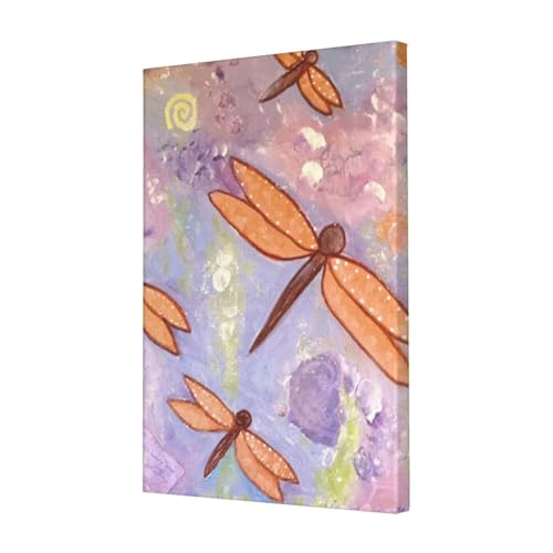 Tableau libellule fait main de luxe pour sublimer votre salon moderne