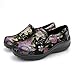 Laforst Womens Slip Resistant Waitress Waiter Work Shoes Soft Leather Upper Slip on Clog L332 Peony 11