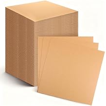 110 Pack 12 x 12 Inch Corrugated Cardboard Sheets, Brown Flat Cardboard Squares Inserts & Separators for Packing, Mailing, Box Dividers, Drawing & DIY Crafts