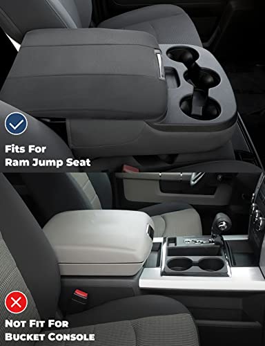 Issyauto Center Console Cover Compatible With 2013-2018 Ram 1500 & 2013-2023 Ram 2500/3500/1500 Classic Model, Only For Jump Seat Console, Customized Armrest Cover Cozy Neoprene Console Cover #TOP5