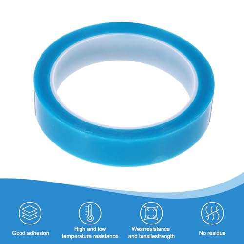 Image of PATIKIL 20mm x 50m Refrigerator Tape PET Fridge Non-Residual Adhesive Tape for Fixing Drawer Refrigerator Air Conditioner Printer Sky Blue
