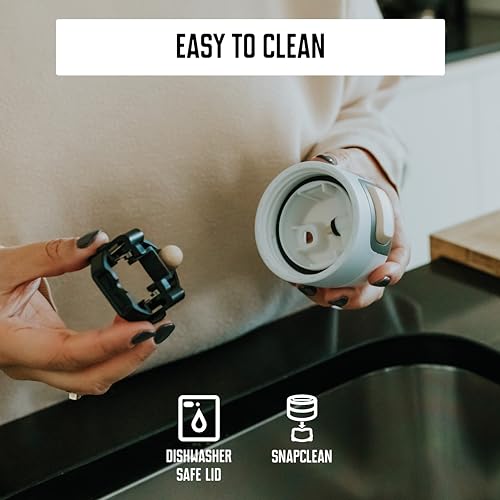 Kambukka Etna 300ml / 10oz Insulated Travel Mug in Stainless Steel, Leak-Proof Thermos with Snapclean Technology - Image 3