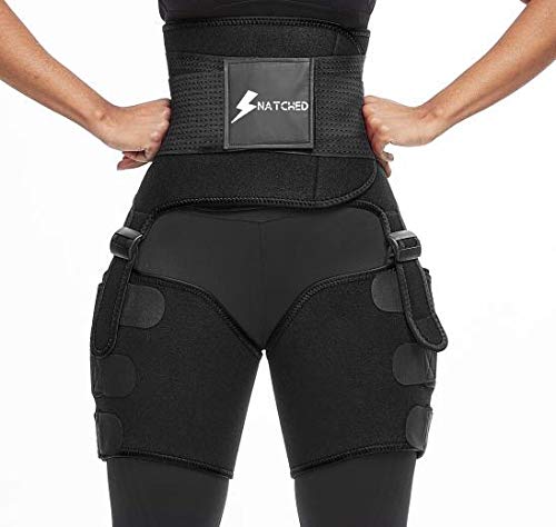Live Well Snatched Waist Trainer Detox Sauna Suit, Full Body, Bundled with Arm & Thigh Trimmers
