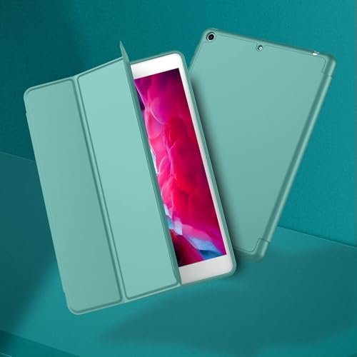 Image of Printme iPad 9.7 Case (2018 /2017 Model, 6th /5th Generation), Smart Cover with Pencil Holder and Soft Baby Skin Silicone Back and Full Body Protection, Auto Wake /Sleep Cover (Forest Green)
