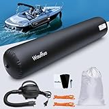 Wauffua Boat Fenders for Docking with Electric Air Pump, Full Protection Boat Bumpers for Docking with 2 Ropes, Inflatable Boat Bumpers Fenders