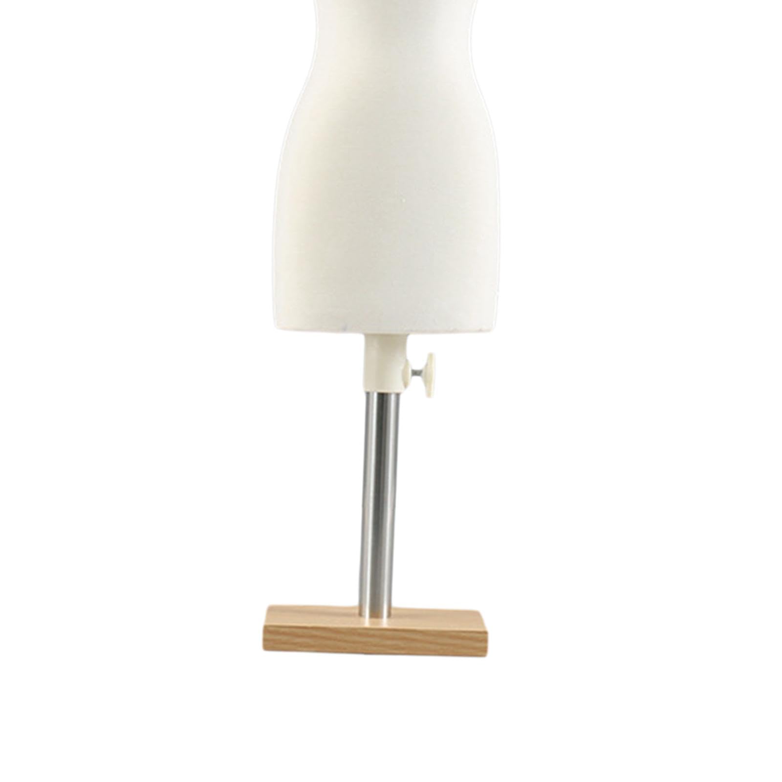 Puppenkleid Ständer Schneiderpuppe Mini Dress Form Torso Ständer mit Sockel für Puppenkleidung für Puppenhaus DIY Projekte Kinder Modeentwürfe Musterg, 46 cm quadratischer Sockel