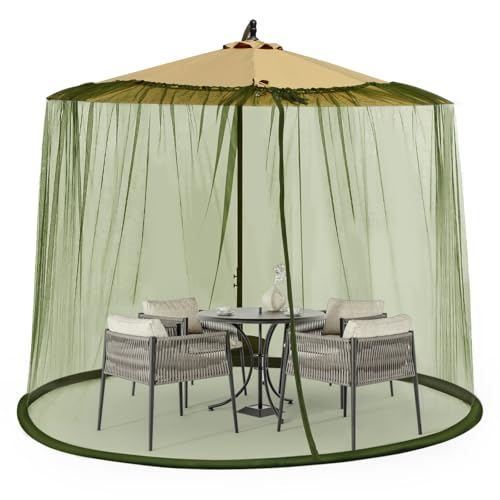 Mosquito Net for Patio with Zipper Door and Water Tube Suitable for Outdoor Patio Camping Umbrella 7.5-1 1FTJVLJVL (grmy green)