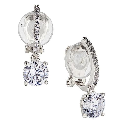 Boucles d'oreilles dormeuses pour femme Nadri avec pierres de zircone cubique rondes