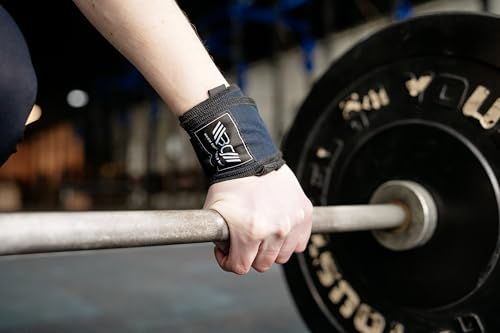 Image of WARM BODY COLD MIND - Premium Cotton Weight Lifting Wrist Wraps for Cross Training, Powerlifting, Deadlift, Weightlifting, Gym, Wrist Straps, Workout, Fitness, Heavy-Duty Support