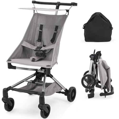 Trave Stroller,Lightweight Compact Design,Airplane-Friendly One-Handed Folding,Design Perfect for Toddlers,Large Storage