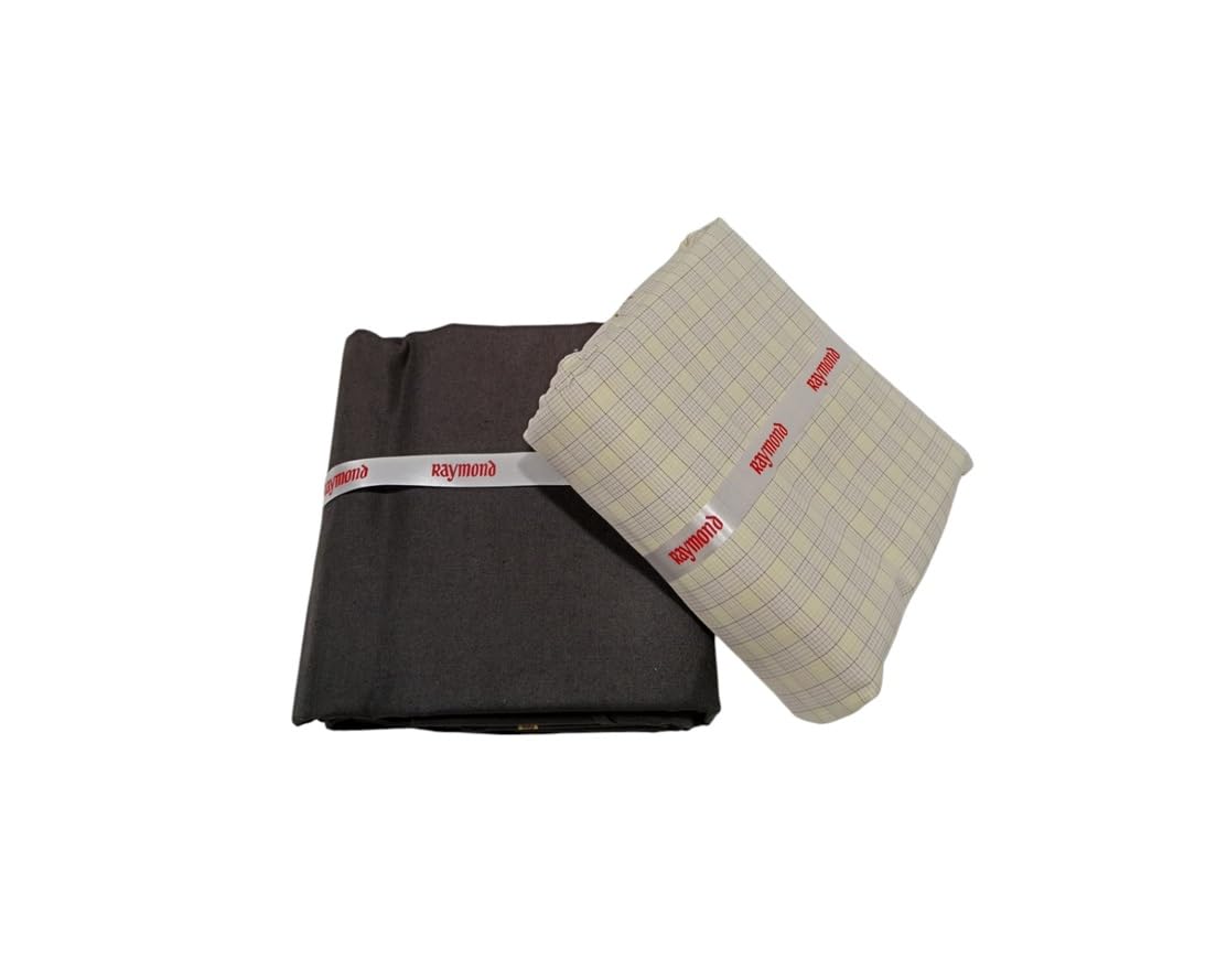 Men's Pure Cotton Shirt and Cotton Trouser Unstitched Fabric Set (Multicolour_Free Size) 315