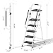 KINGRACK Folding 5-Step Ladder, 800 lbs Capacity Step Stool with Safety Lock, Tool Tray, Non-Skid Wide Steps, Handrail, Household Folding Ladder for Home, Garden, Painting, Outdoor, and Garage, White
