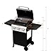 ROVSUN Gasgrill Camping mit 3 Brennern, Camping Gasgrill 10,5 kW, Grillwagen mit Deckel & 2 Seitenablagen, Gas Grill (3 Brennner, 117x40x140 cm)