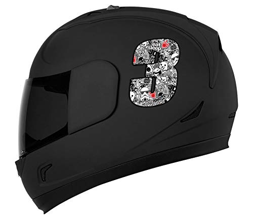 Racing Number № 3 Stickers Bomb Decal N 343