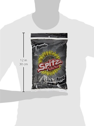Spitz Cracked Pepper Flavor Sunflower Seeds, 1 Pound Bag (Pack of 2)
