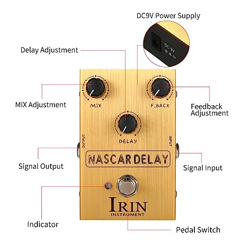 Jemora Delay Pédale d’effet guitare avec Mix/Feedback/Delay 3 boutons de commande pour guitare électrique – NASCAR DELAY - Les Beatles, Paul McCartney, John Lennon, RIngo Starr, George Harrison Jemora Delay Pédale d'effet guitare avec Mix/Feedback/Delay 3 boutons de commande pour guitare électrique - NASCAR DELAY – Image 7