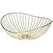 MACOSA CP44896 miska dekoracyjna, kosz dekoracyjny, metalowy złoty kolor, nowoczesny design, kosz metalowy, kosz do przechowywania, kosz kuchenny, kosz na warzywa, koszyk na owoce, miska dekoracyjna