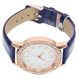 Artibetter Orologio da Donna Cinturino Regolabile in Pu Blu Orologio da Polso Leggero e Delicato Elegante per Uso Quotidiano e Regalo