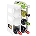 mDesign Pratico scaffale per bottiglie di vino – Portabottiglie in plastica senza BPA per 8 bottiglie – Organizer in plastica autoportante per ogni tipo di bottiglia – bianco