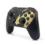 Switch Pro Controller, Enhanced Wireless Controller with Dual Vibration, Adjustable Turbo, Wake Up & Screenshot Function, Compatible with Nintendo Swich/Switch Lite/Switch OLED(Monster Hunter Rise Edition)