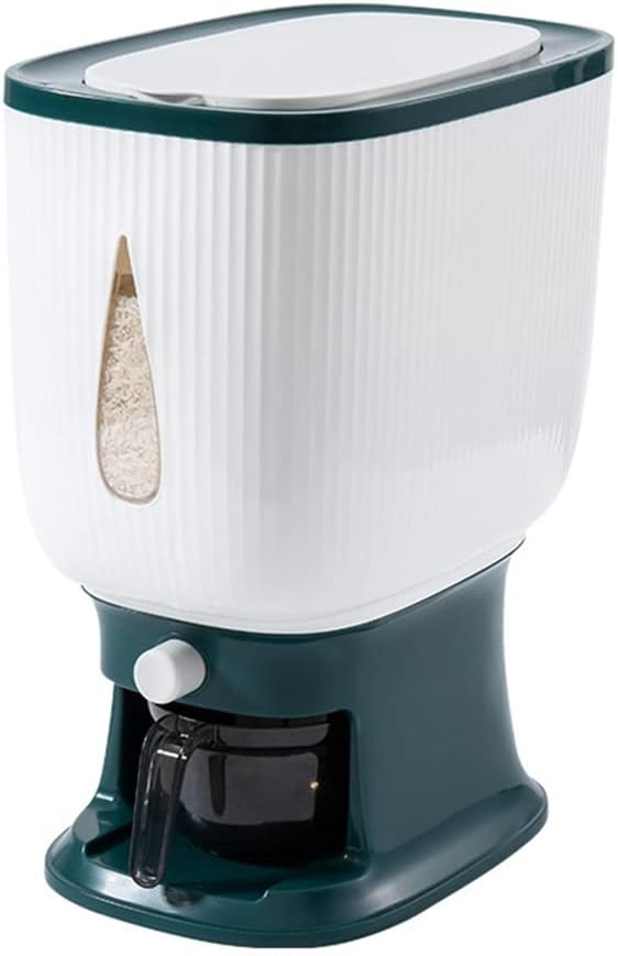 10Kg Automatic Rice Dispenser with Rinsing Cup Smart Rice Dispenser Rice Storage Rice Bucket Household Rice Box-A