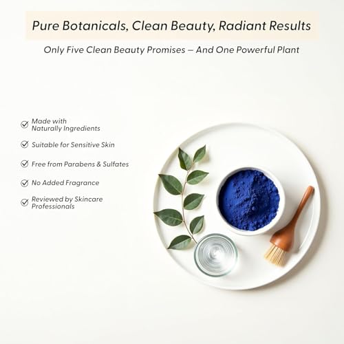 Image of Moroccan Nila Powder | 100% Natural Indigo Blue Powder for Skin Brightening, Soothing & Detox | Traditional Moroccan Hammam Beauty Treatment for Face & Body Care (100grams)