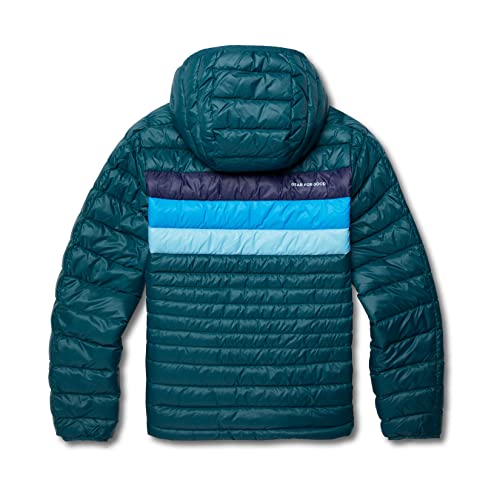 Cotopaxi Fuego Down Hooded Jacket - Women's Deep Ocean Stripes Large #TOP1