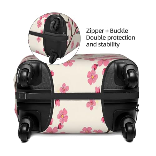 Cherry Blossoms Travel Luggage Cover Elastic Suitcase Covers Washable Anti Scratch Luggage Dust Covers Protector, Fits 29-32 inch Luggage, XL3