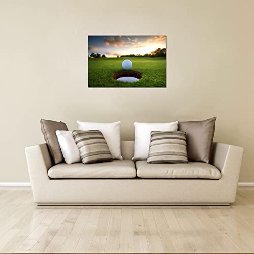 Large Artwork Golf Ball Men Cave Wall Art Golf Course Sport Themed Sunset by JXBYJP - Used condition - Image 8
