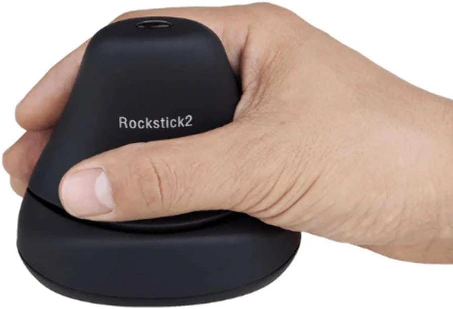 Ergoguys Ergonomic Rockstick 2 Meduim Mouse Wireless KOV-RS200WM, Black