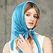 Ximalun Silk Like Head Scarf for Women Hair Bandanas Women Head Hair Scarfs Like Satin Silk Scarf Fashion Square Satin Neck Scarfs Head Scarf for Woman Sleeping Hairs Wrapping Night(Blue,19.7’’)