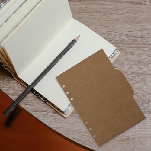 Separadores de índice Mipcase A5 de papel kraft convenientes, pack de 18 5