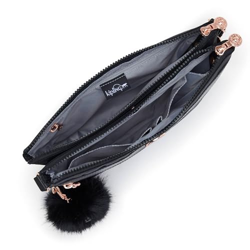 Kipling Ambrosia Crossbody Bag Jet Black Satin Wk3