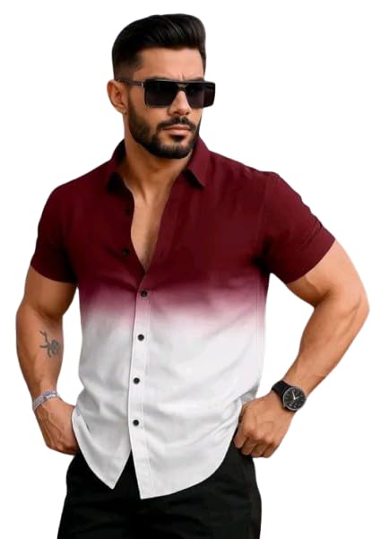 Men’s Stylish Printed Lycra Half Sleeve Shirt for Men & Boys Design No VE209-picture-17