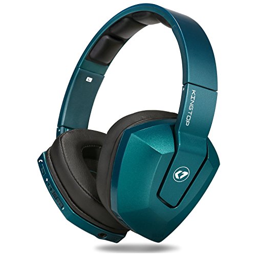 KINGTOP Bluetooth hoofdtelefoon, 4,1, draadloos, stereo, opvouwbaar, audio, ruisonderdrukking, met microfoon en bekabelde modus, compatibel met smartphones Play Station 4 tablets pc's en notebooks, donkergroen