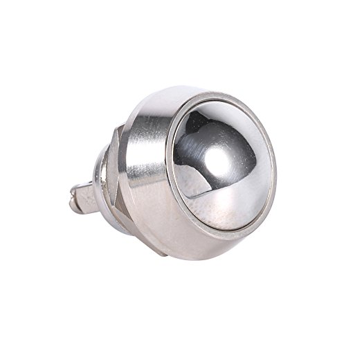 Interruttore a pulsante momentaneo, argento robusto 12mm momentaneo dondolo cupola alto interruttore a blocco impermeabile interruttore a pulsante in metallo Interruttore a pulsante momentaneo, argento robusto 12mm momentaneo dondolo cupola alto interruttore a blocco impermeabile interruttore a pulsante in metallo