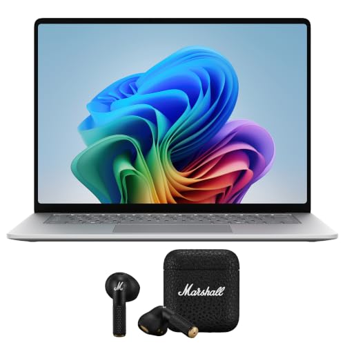 Microsoft Surface Laptop 13.8" - Snapdragon X2 Elite (12 Core) - 16GB RAM - 512GB SSD - PixelSense Touchscreen - Platinum - Windows 11 Home Copilot+ PC - 8th Edition -EP2-59484 - With Marshell Earbuds