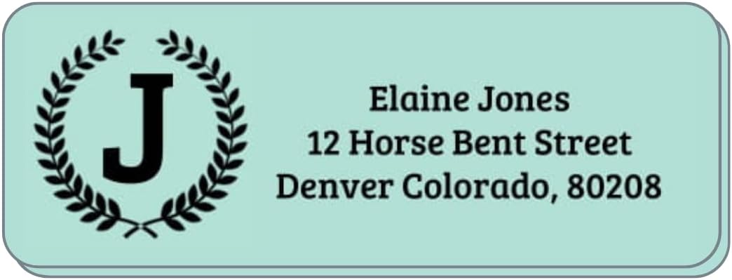 Return Address Labels Personalized - Elegant Custom Return Address Labels for envelopes, Name Sticker, mailing Labels, Wedding Invitation, Graduation, 300 Custom Label Stickers (Pastel Blue)