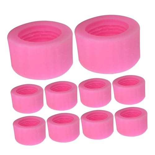 EPIGEIST 10pcs Food-Grade Silicone Macaron Mold for DIY Baking and Candle Making Flexible Macaron Shape Moulds for Fondant Cake Decorating Hamburger Muffin Cookie Crafts