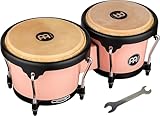 Meinl Percussion Bongos Journey Series - 2 Handtrommeln mit 6,5 und 7,5 Zoll - inkl. Stimmschlüssel - ABS Kunststoff, Pink (HB50FP)