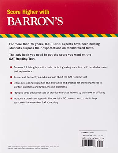 SAT Reading Workbook (Barron's SAT Prep) - Image 2