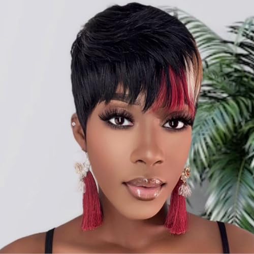 FREEKWEEN Short Pixie Cut Wig for Black women 613 Blonde Brazilian...