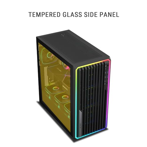 Image of Ant Esports Mesh X 360 Mid-Tower Computer Case /Gaming Cabinet - Black | Pre-Installed 4 ARGB Fans