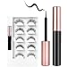 URAQT Pestañas Postizas Magneticas, 5 pares de Pestañas Postizas 3D Reutilizables con...