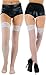 ToBeInStyle Women's Wide Floral Lace Fishnet Thigh Hi Stockings