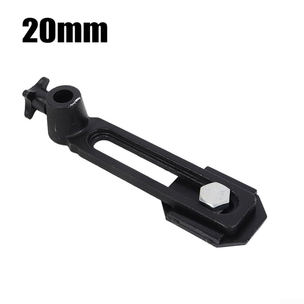Base de support pour outils de tour à bois, 20 mm et 25 mm, support d'outils en fonte, pour petits Midilathes, travail du bois, projets de bricolage, noir, 230 mm de longueur (20 mm)