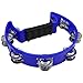 Hordion Tambourine Metal Jingles, Hand Held Percussion Half Moon Tambourines Musical Instrument for Adults Music Enthusiasts Party, Blue